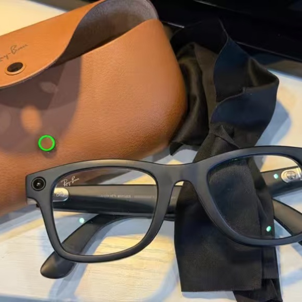 Ray-Ban Tan Leather Eyewear Case